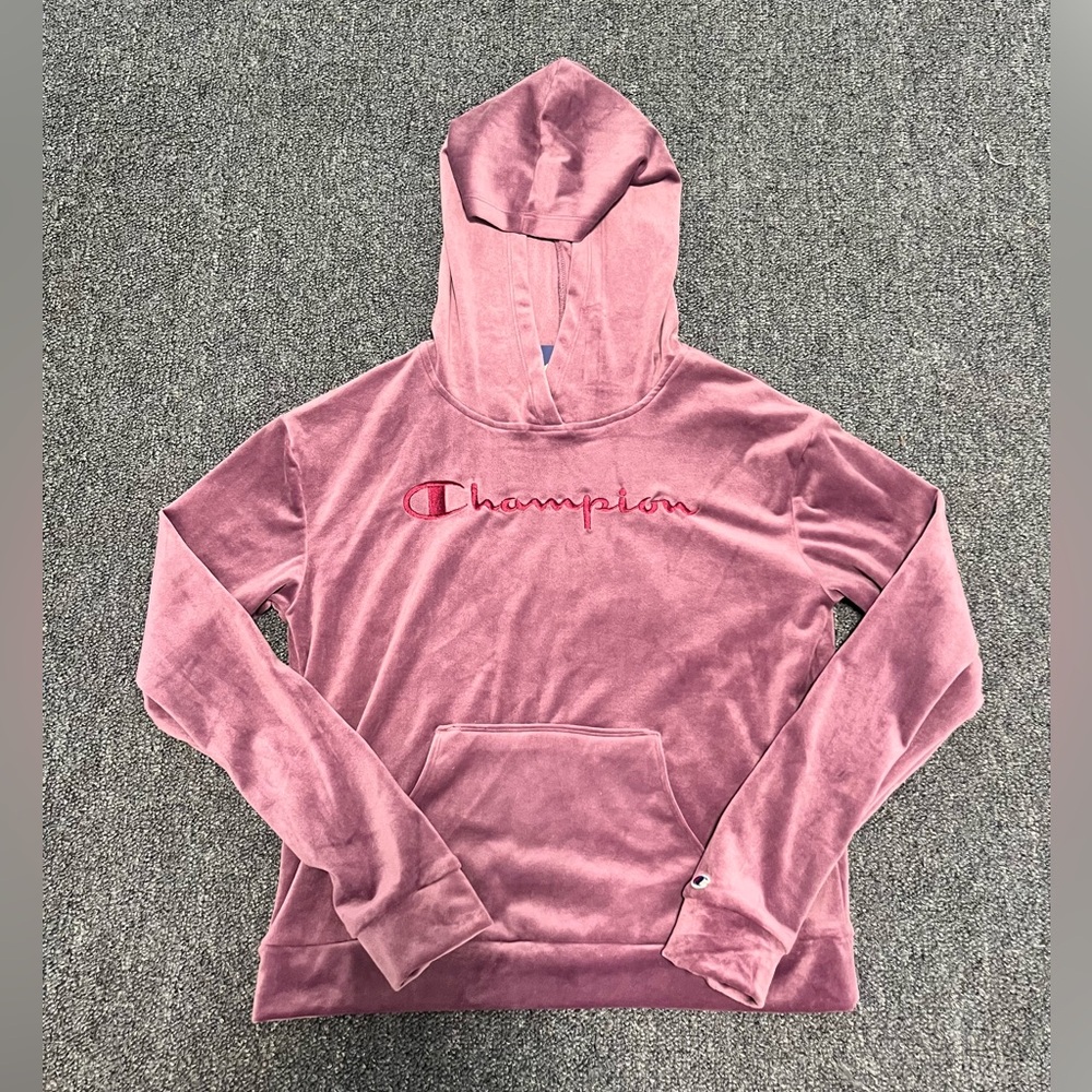 Champion Velour Hoodie Size Small